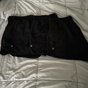 3x Lululemon Track That Mid-rise Lined 5” Shorts